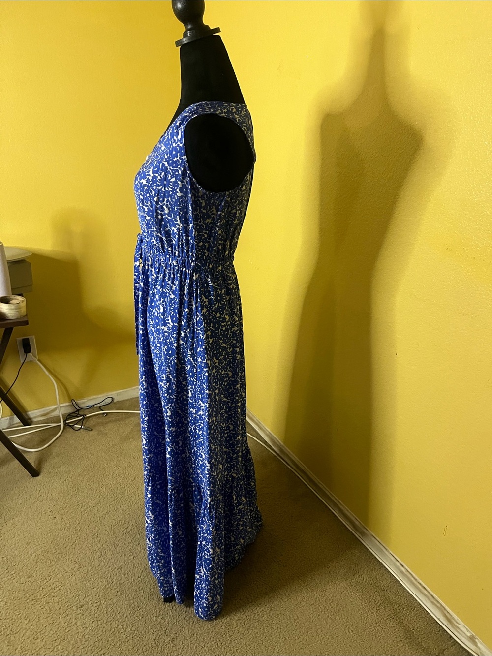 Sonoma Royal Blue Floral Tie-Waist Maxi Dress - Picture 3 of 7